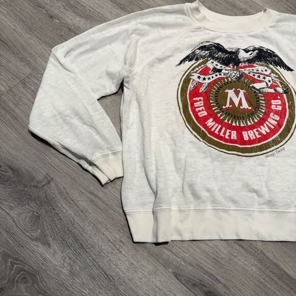 Recycled Karma Miller Brewing Co. White Sweatshirt - Picture 3 of 7